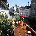 Grand Waterfront With Private Terrace On The Leie Canal