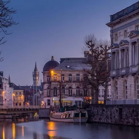 Grand Waterfront With Private Terrace On The Leie Canal